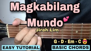 Magkabilang Mundo Guitar Tutorial  Jireh Lim EASY CHORDS [upl. by Llekcm]