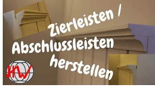 Abschlussleisten  Zierleiste aus MDF selber herstellen und montieren [upl. by Llemij507]