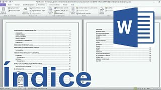 Como crear índice en Word 2017 [upl. by Fusco]