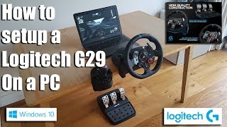 How to setup a Logitech G29 steering wheel on a PC [upl. by Eiser]