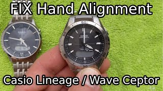 FIX Hand Alignment  Casio Wave Ceptor amp Lineage  5161 Movement [upl. by Phyl]