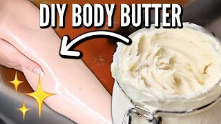 DIY BODY BUTTER  How To Make Body Butter With Shea Butter And Cocoa Butter [upl. by Clotilda]