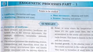 Class 9th Geography Chapter 3 Exogenetic Processes part  1 Navneet Digest Solutions MH Board [upl. by Lalat]