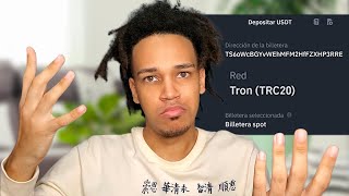 Como Saber mi direccion de USDT TRC20 en Binance [upl. by Lyrak128]