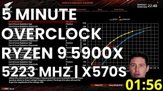 5 Minute Overclock Ryzen 9 5900X to 5223 MHz [upl. by Stockton178]