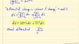 Exact Differentials amp Partial Derivatives [upl. by Fey]