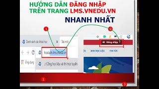 HƯỚNG DẪN ĐĂNG NHẬP LMS VNEDU VN [upl. by Yenial]