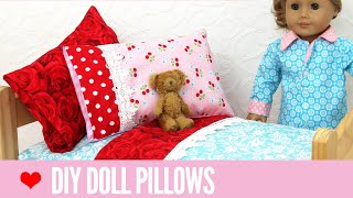 DIY Doll Bed Pillows for 18 inch Dolls [upl. by Assenab]