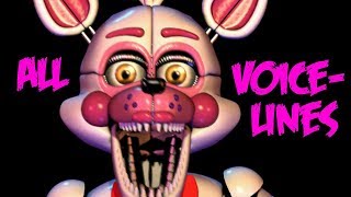 Funtime Foxy  All Voicelines with Subtitles  Ultimate Custom Night [upl. by Treborsemaj294]