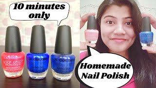 Homemade Nail Polish 10 Minutes Only  DIY Nail Polish At Home  Lets Try Out [upl. by Earvin342]