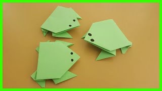 👉🏽Cómo hacer una 🐸 RANA 🐸 SALTARINA de papel FÁCIL ✅  Ranas de Origami [upl. by Weisler]