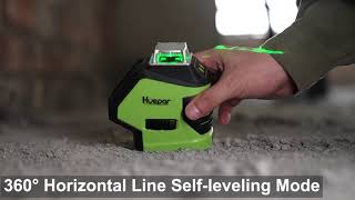 Huepar 3D Laser Level For Construction Cross Line 621 CG [upl. by Aicelf]