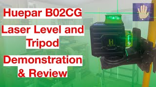 Huepar Laser Level and Stand Demonstration and Review👍 [upl. by Tterrej]