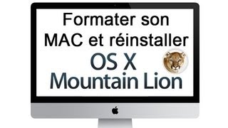 Comment formater son MAC et réinstaller MAC OS X 108 Mountain Lion [upl. by Vasyuta]