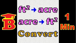 sqft to acre acre to sqft Conversion [upl. by Berg]