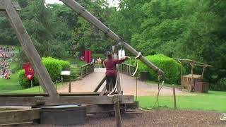 Trebuchet Live Demonstration at Warwick Castle [upl. by Chic]