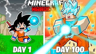 I Survived 100 Days as DIAMOND GOKU in HARDCORE Minecraft [upl. by Stclair]