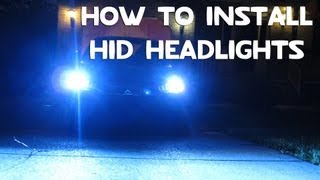 How To Install HID Headlights Conversion Kit DIY [upl. by Cecil]