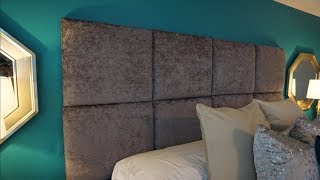 DIY Upholstered Headboard  No Sew [upl. by Farland]