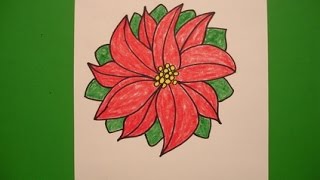 Lets Draw a Poinsettia [upl. by Rab]