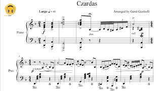 Czardas by Vittorio Monti Piano SoloSheets [upl. by Anilet]