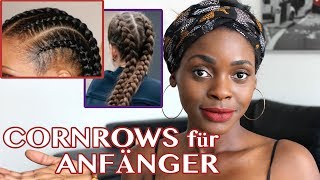 How To CORNROWS  BOXER BRAIDS flechten für ANFÄNGER  All about Braids [upl. by Jerusalem]