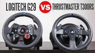 Logitech G29 Driving Force Racing Wheel vs Thrustmaster T300RS  Full Comparison [upl. by Teerprug726]