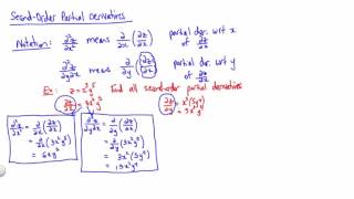 SecondOrder Partial Derivatives [upl. by Etterrag]