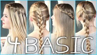 4 BASIC BRAIDS  Französisch Holländisch Wasserfall amp Lace [upl. by Imotih]