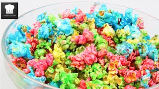 HOW TO MAKE RAINBOW POPCORN [upl. by Ahseyk]