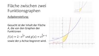 Flächeninhaltsberechnungen bei Exponentialfunktionen [upl. by Norved]