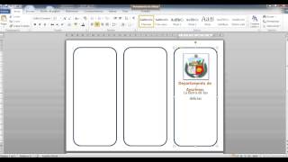 Creación de triptico en Word 2010 [upl. by Hsuk]