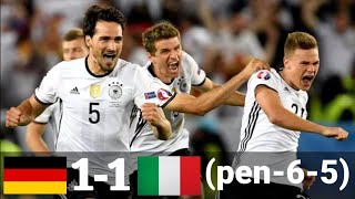 Germany 16 Italy 15 Euro 2016  Extended Higlights and goals penalty shootout [upl. by Tiphanie]