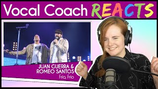 Vocal Coach reacts to Juan Luis Guerra amp Romeo Santos  Frío Frío Live [upl. by Ajay]