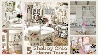 5 Awesome Shabby Chic Home Tour 💝 [upl. by Teerprug]