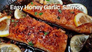 Easy Honey Garlic Salmon  Step by step salmon [upl. by Keel431]