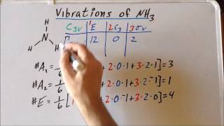 Projection operator method vibrations of ammonia NH₃ [upl. by Whall584]