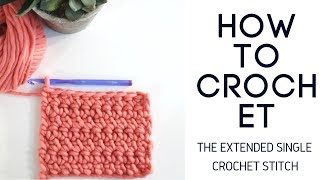 How to Crochet the Extended Single Crochet Stitch Esc [upl. by Lasorella509]