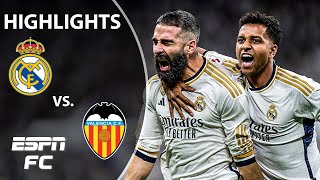 Real Madrid vs Valencia  LALIGA Highlights  ESPN FC [upl. by Erine]