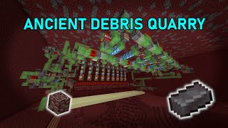 Minecraft 116 easy ANCIENT DEBRIS QUARRY  afk farm Netherite  Ancient Debris  fully automatic [upl. by Greenwood]