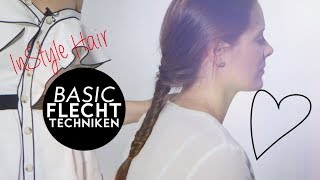 Flecht Techniken Tutorial Zopf French Braid Dutch Braid Fischgrätenzopf [upl. by Hersch688]