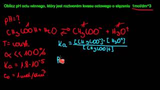 Stała dysocjacji słabych kwasów  zadanie [upl. by Oimetra]