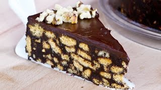 NoBake Chocolate Biscuit Cake Recipe [upl. by Esilenna634]