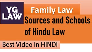 Sources and Schools of Hindu Law  Family Law [upl. by Viv]