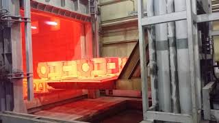 Heat treatment Quenching by forklift furnace [upl. by Cirala]