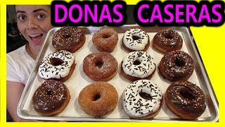 DONAS fritas RECETA FACIL 🍩 donas CASERA [upl. by Netsirt870]