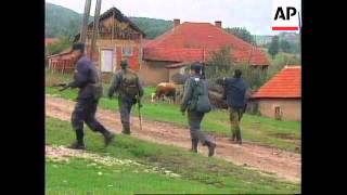 KOSOVO ETHNIC ALBANIANS FLEE VILLAGES IN DRENICA AREA [upl. by Adebayo]