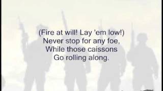 The Caisson Song Original US Army Song  Singalong with Lyrics [upl. by Radnaskela]