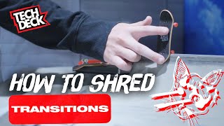 How To Fingerboard  Tech Deck Intro to Transition Skating [upl. by Notyarb]