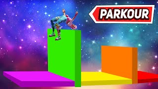 PARKOUR ARCOIRIS EN EL ESPACIO FORTNITE CREATIVO [upl. by Thorn]